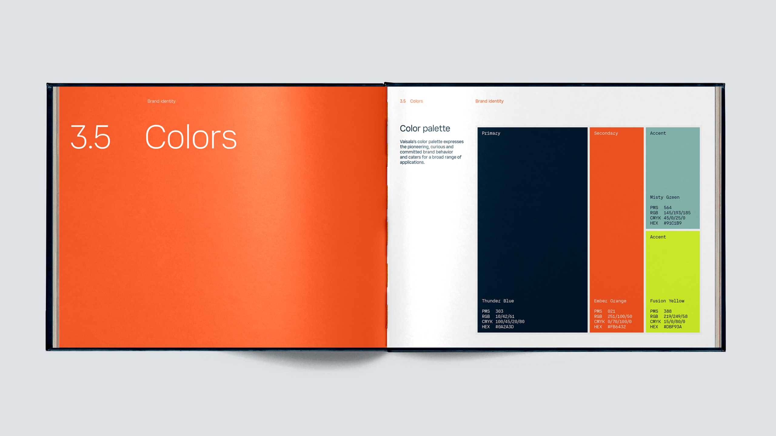 Vaisala brand guidelines book.