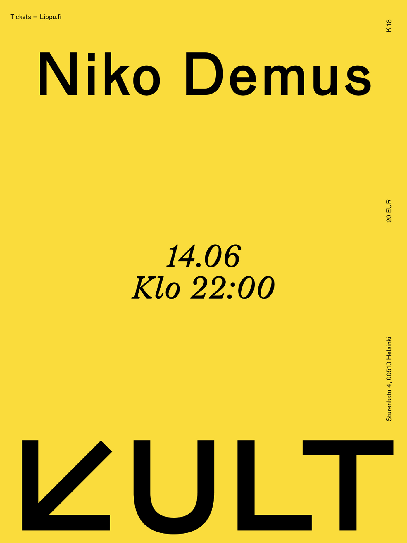 Yellow event poster.